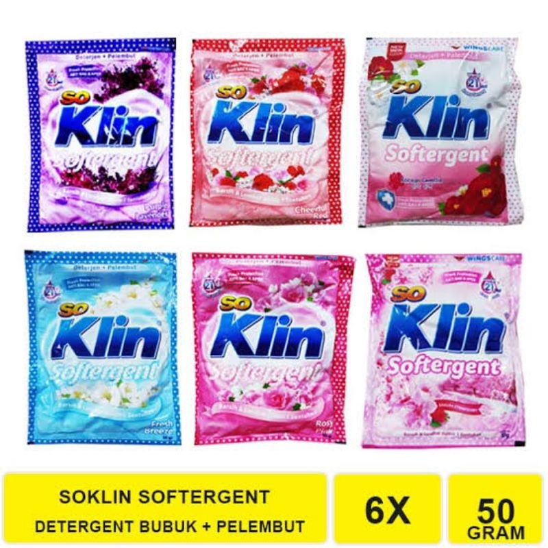 So Klin Detergen Bubuk 1 renceng isi 6 sachet x 41gr Jatim