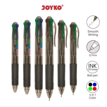 

Bolpen 4 Warna JOYKO BP-213 Quaco (12pcs)