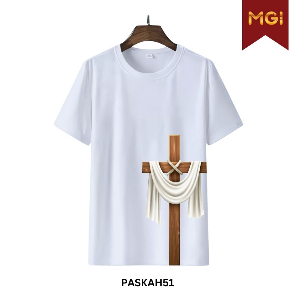 MGI Kaos DISTRO ROHANI PASKAH Anak/Dewasa Cotton Combed PASKAH51-60