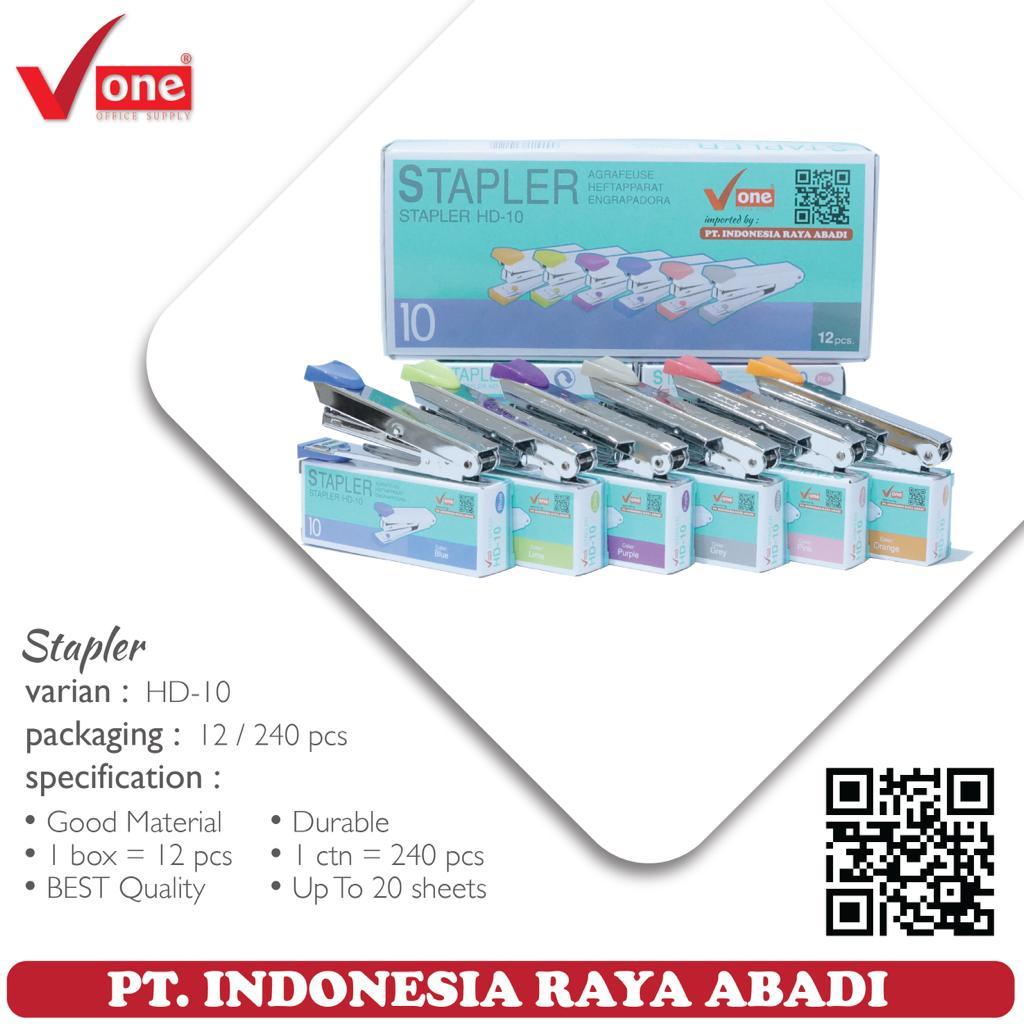 WM  Stapler HD-10 merk V-one Staples Besar Staples Kecil Jepretan Kecil Jepretan Besar