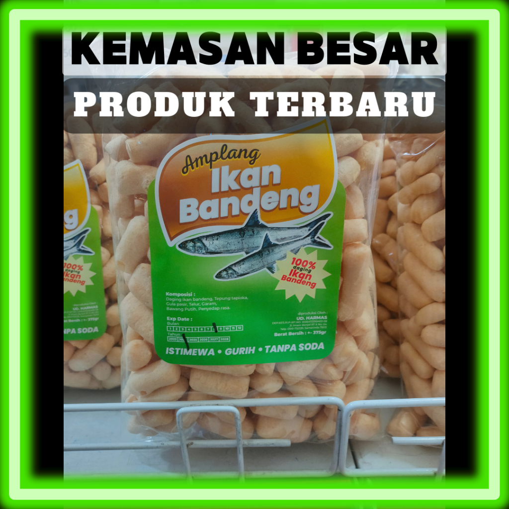 

Amplang Ikan Bandeng (375gr) Kuku Macan + Gratis Dus Untuk Packing