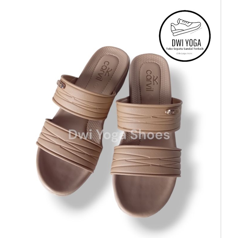 SANDAL SLOP WANITA HAK TINGGI MERK CARVIL ORIGINAL