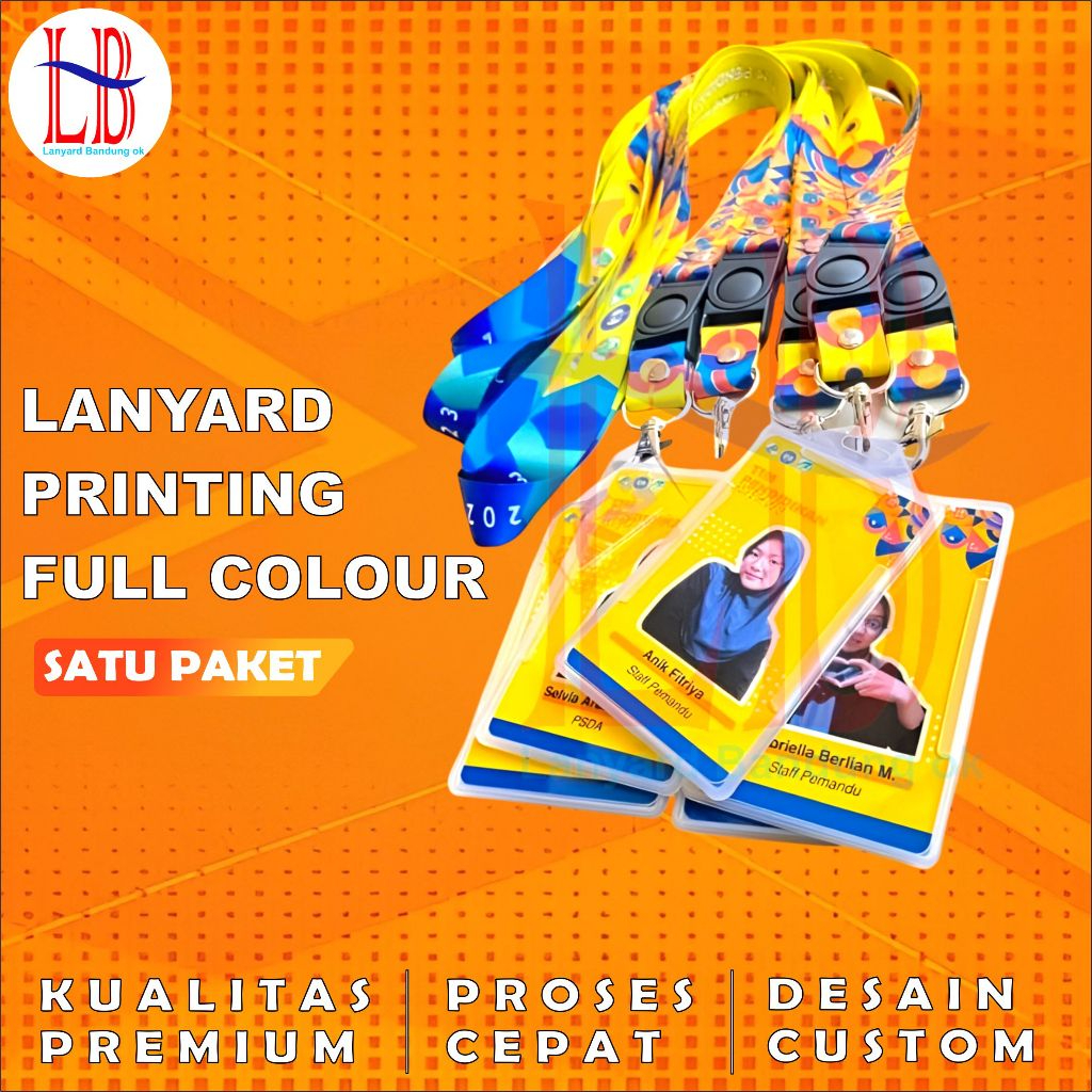 Termurah, Cetak sepaket Tali lanyard id card custome/cetak talilanyard printing sepaket id card dan 