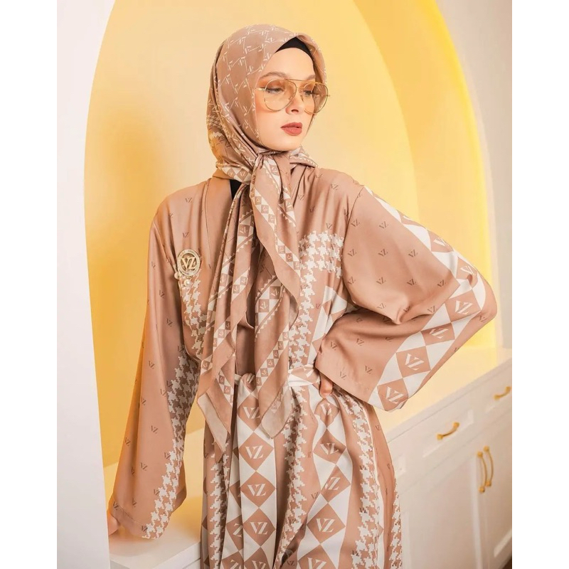 VZ Monogram lady Abaya Vivizubedi Lampung