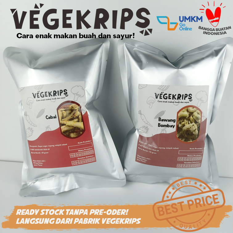 

Keripik Cabai 50 Gr FREE Bombay 50 Gr VEGEKRIPS