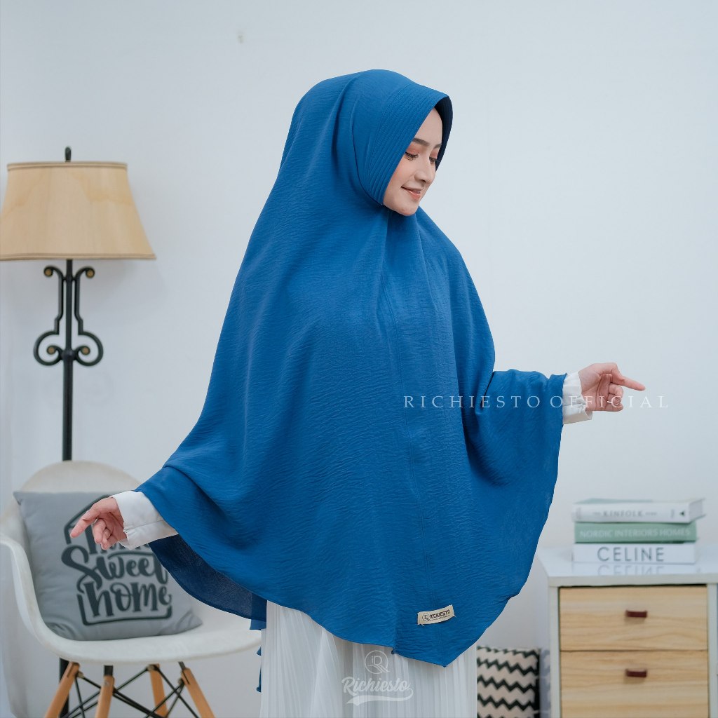 Khimar Jumbo Pet Antem Crinkle Airflow Tanpa Tali XXL/ Bergo Maryam Ped Antem Khimar XXL Jumbo