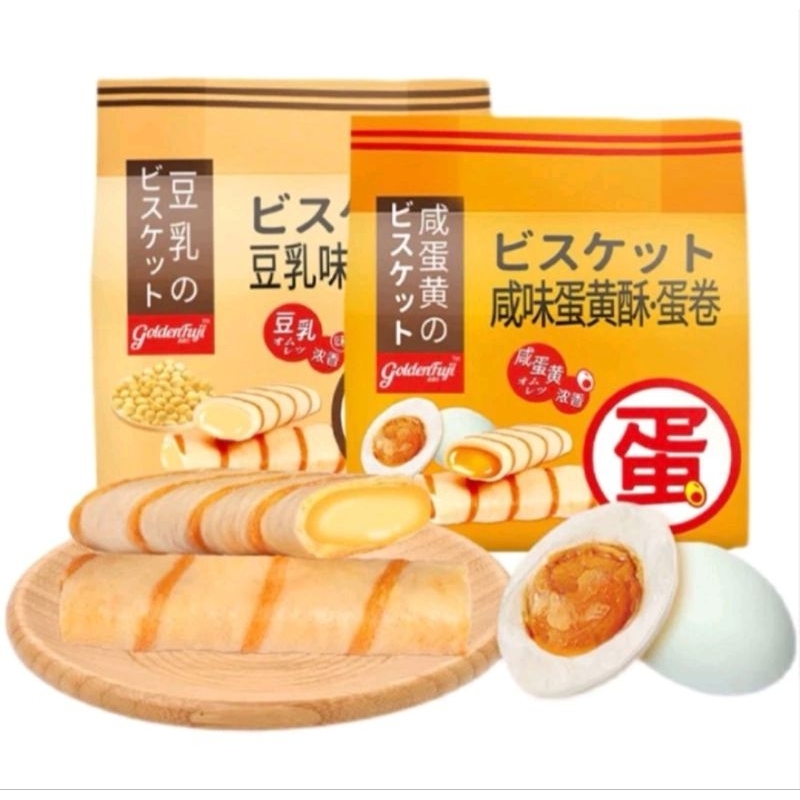 

Golden Fuji Salted Egg Yolk 228g Golden Fuji Crepes Isi krim Rasa telur asin/ Soybean Milk Flavour