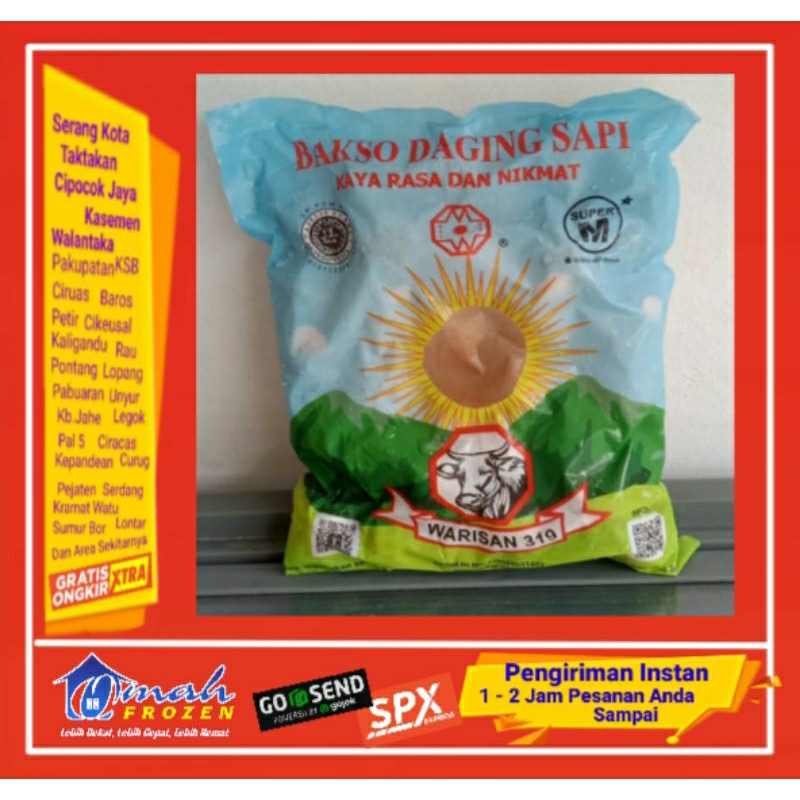 

Bakso Warisan 319, Bakso warisan Biru isi 50pcs, Frozen Serang