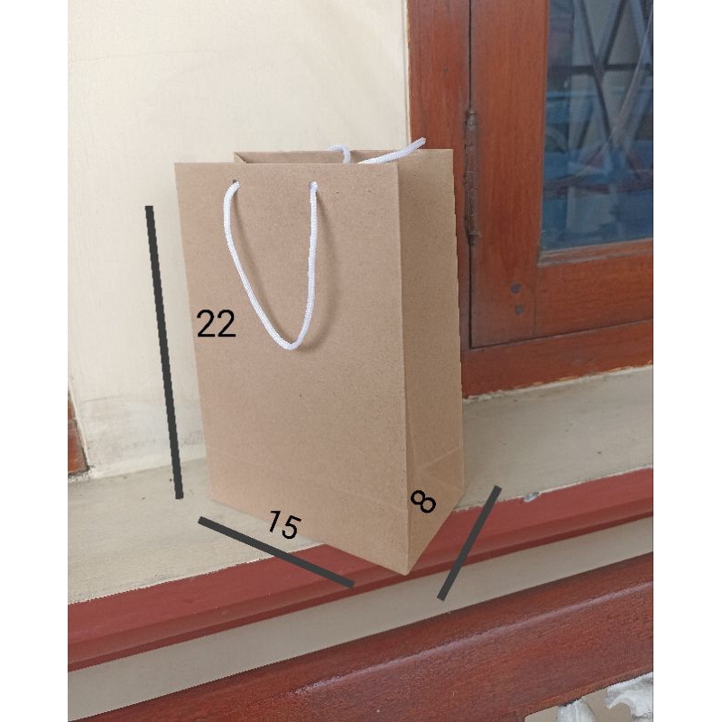 

Paperbag Coklat Mini Murah | 15x8x22