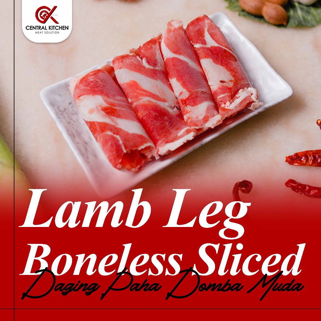 

Lamb Leg Boneless Slice 250gr / Daging Paha Domba Muda Slice