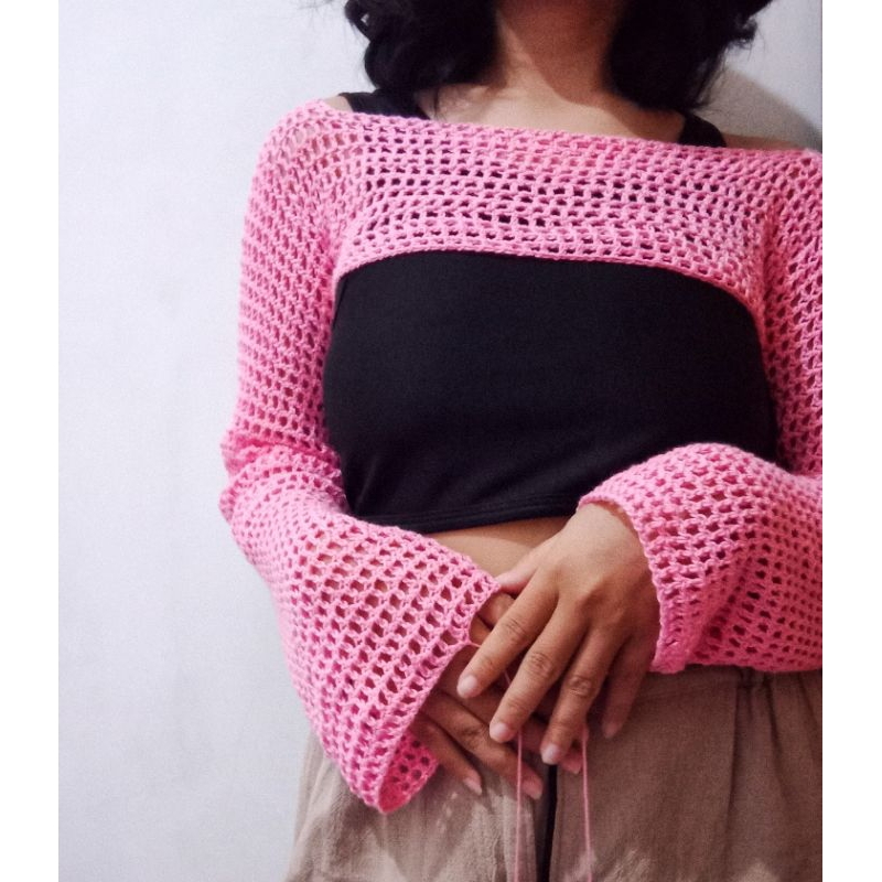 Crochet Shrug/ Crochet Balero/ Crochet Sleeve/Cardigan rajut/ sweater rajut/ Handmade