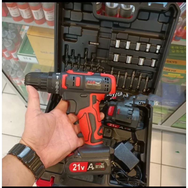 Bor batre jld 21v 2 batre-drill cordless