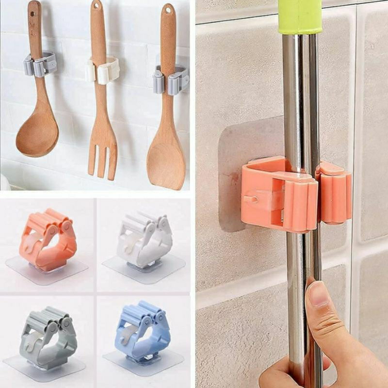 (5pcs) Holder Broom Mop Stick-On