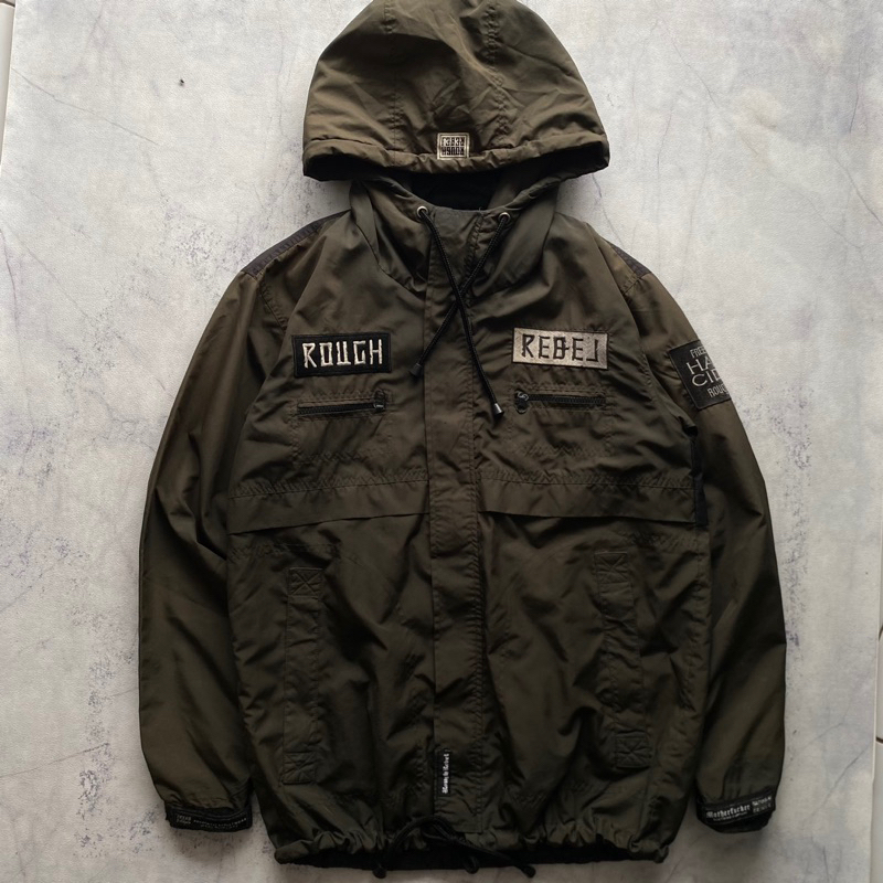 Preloved Rough Rebel Jacket (olive green black)