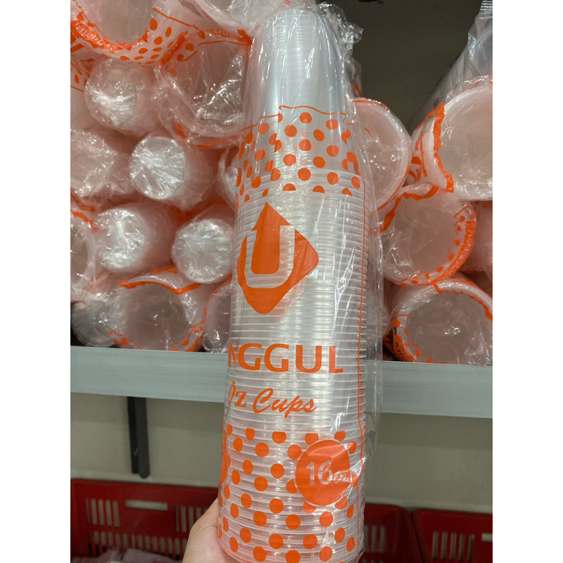 Gelas cup 16oz unggul/tenten isi 50