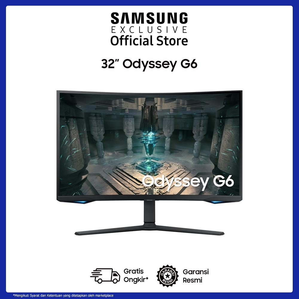 Samsung Monitor Odyssey  32" G65B QHD 240Hz 1ms HDR600 | Gaming Hub 1000R Curved | LS32BG652EEXXD
