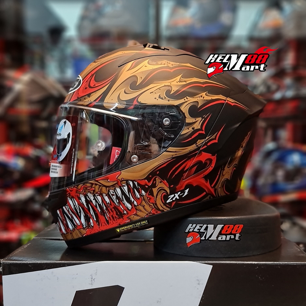 Helm NJS ZX-1R UNDERWORLD (Gloss & Matt/Dop) - Helm NJS ZX1R ZX1 Flat Visor