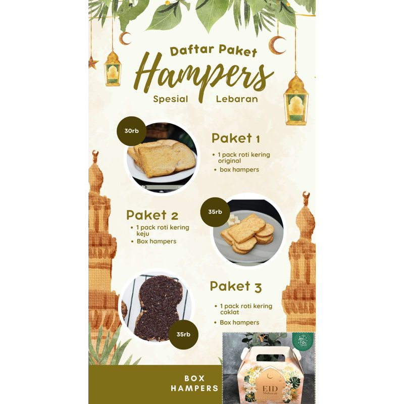 

Hampers Idul Fitri murah meriah roti kering lampung
