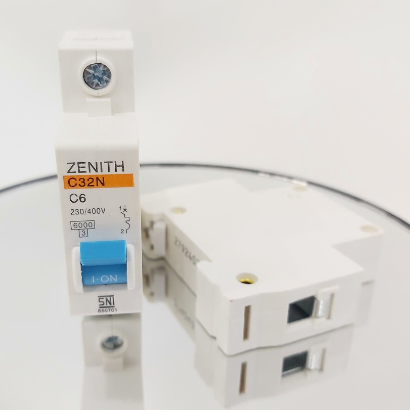 MCB LISTRIK ZENITH 1P 6A / MINI CIRCUIT BREAKER 6 AMPERE 1P 1POLE ZENITH