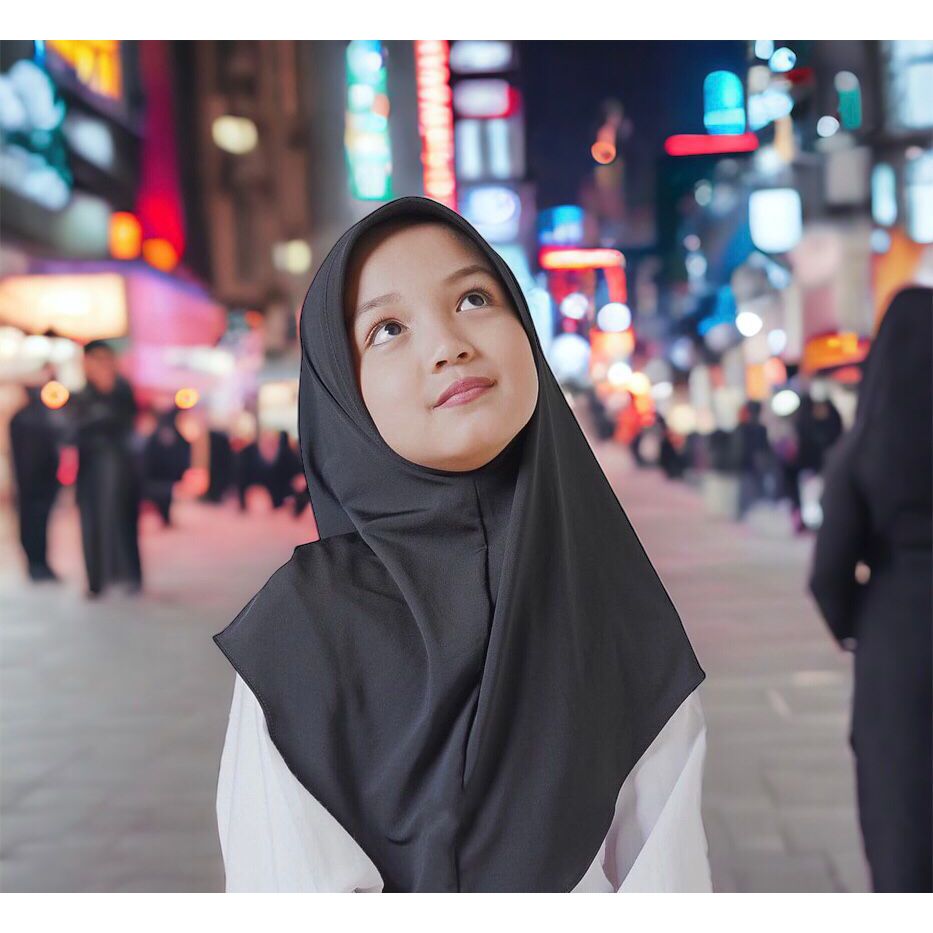 Hijab Bergo Hamidah Jersey Jilbab Sekolah Pinguin Anak Kerudung Model Terbaru Jilbab Anak Instan Jer