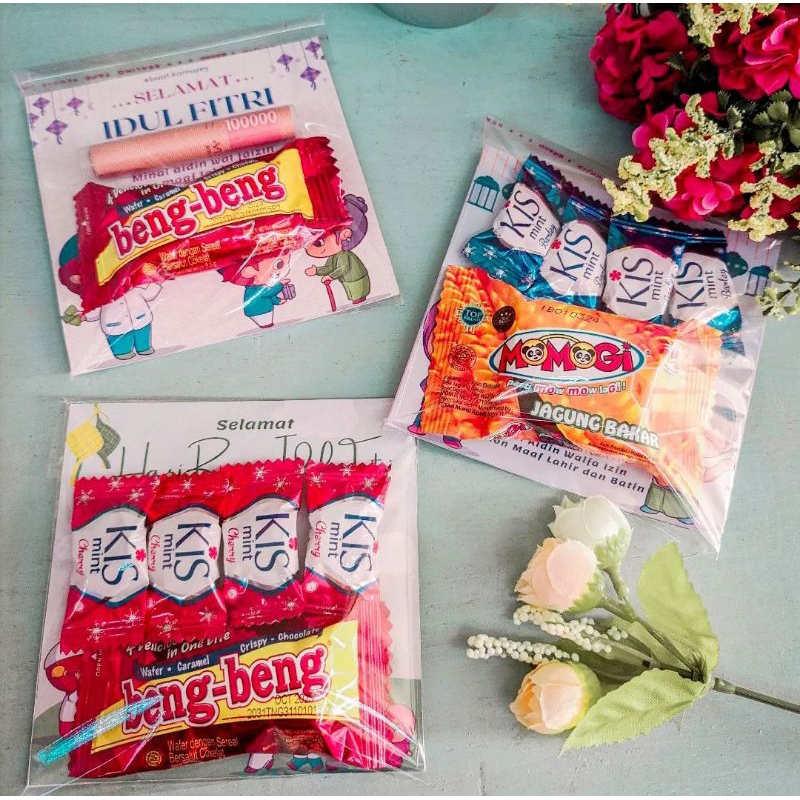 

(Tanpa Minimum Order) Mini Hampers Lebaran || Mini Gift Snack Lebaran || Amplop lebaran