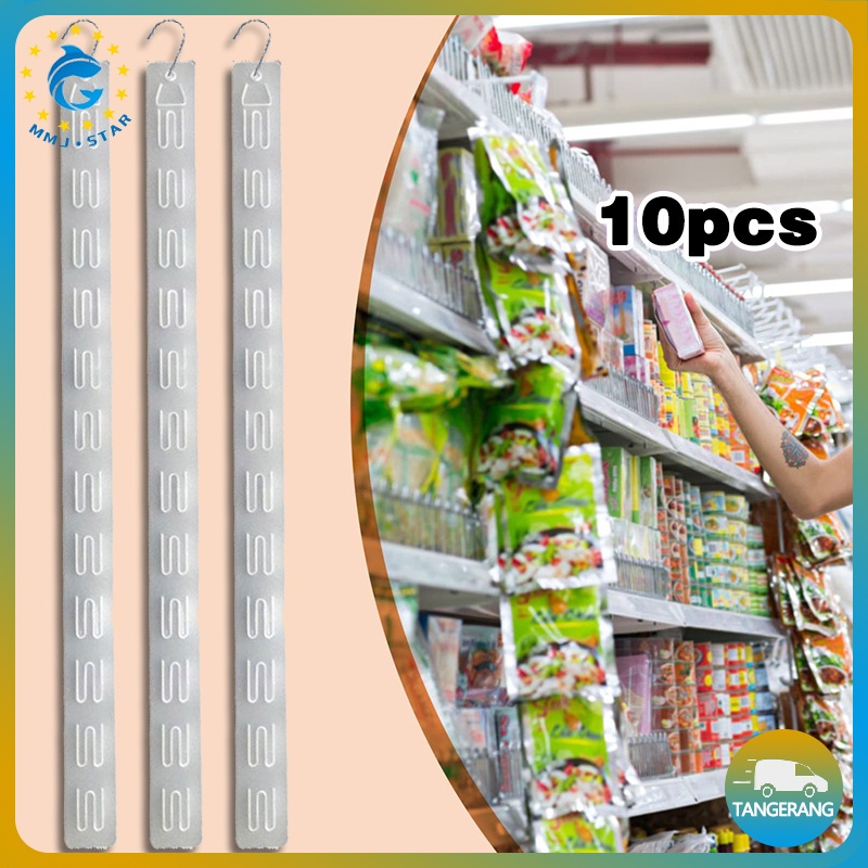Supermarket Display Hanging Strip 10pcs/Clip Strip Display Makanan/Strip Gantung Plastik Display Sna
