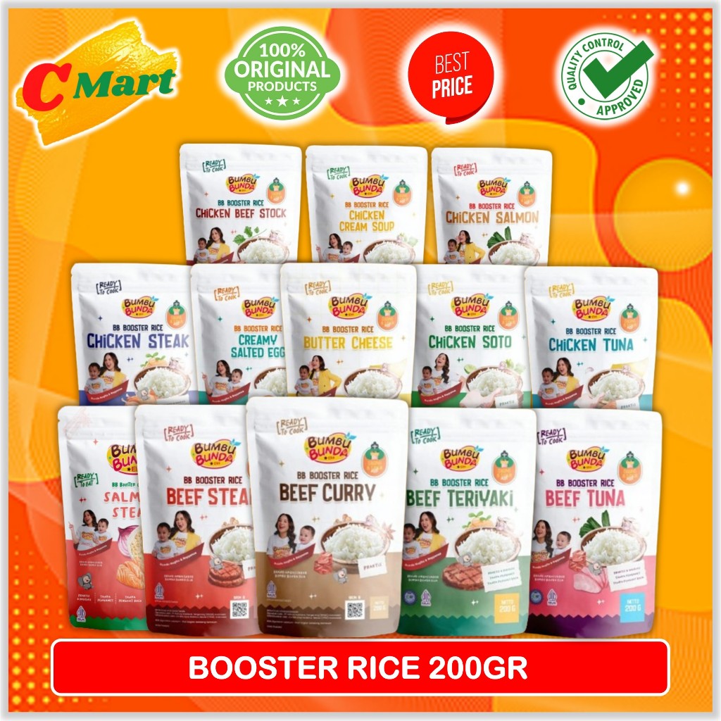 

Bumbu Bunda Elia Bb Booster Rice Beras 200gr - Mpasi Beras - Nasi Instant Bayi - CMart