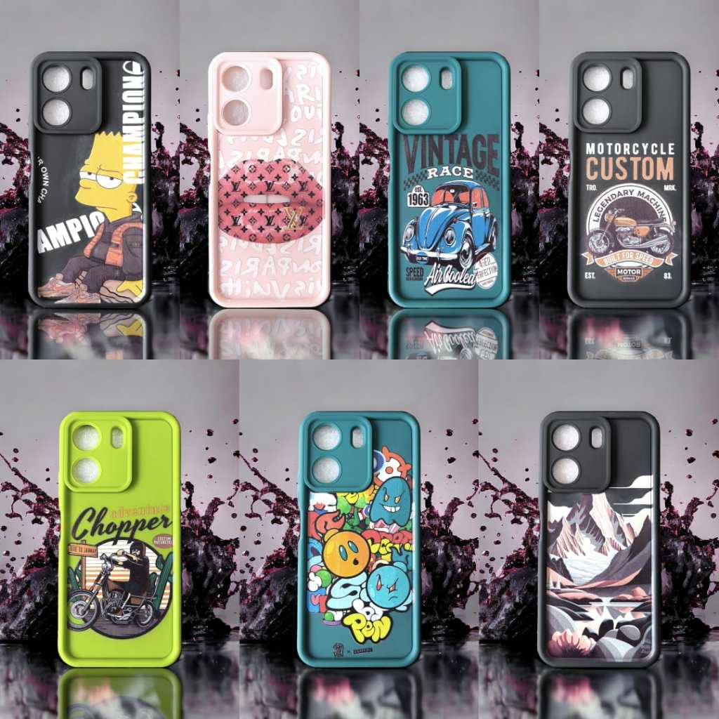 [ OPPO A58 4G / A3S / A5S / A7 / A12 ] SOFT CASE CORAK GEMOY / SILICONE MOTIF LOTSO / CASE CORAK MAR