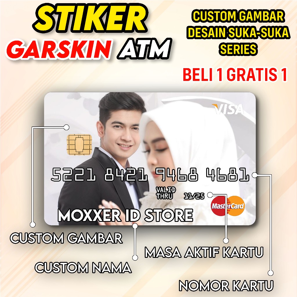 

CUSTOM SKIN CARD GARSKIN STICKER KARTU ATM SKIN KARTU ATM DEBIT CREDIT EMONEY FLAZZ CARDSKINS