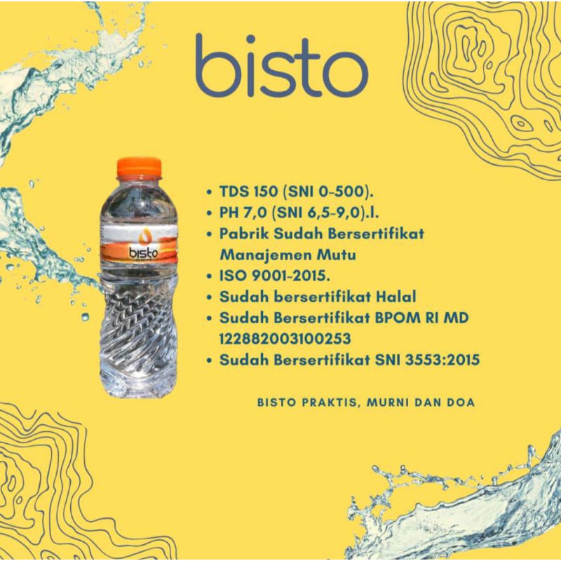 

air mineral BISTO 220ml botol isi 48pcs