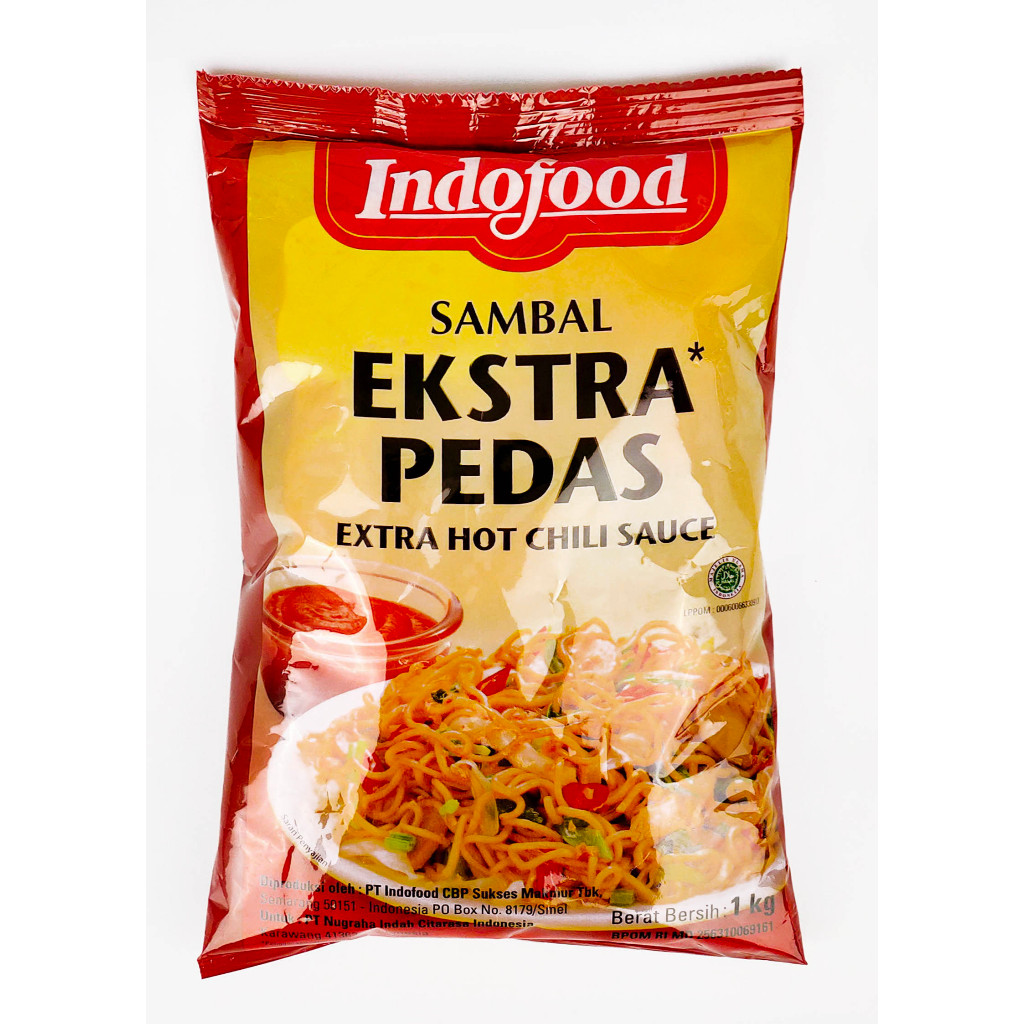 

Saus Sambal INDOFOOD 1 Kg Pouch Ekstra Pedas