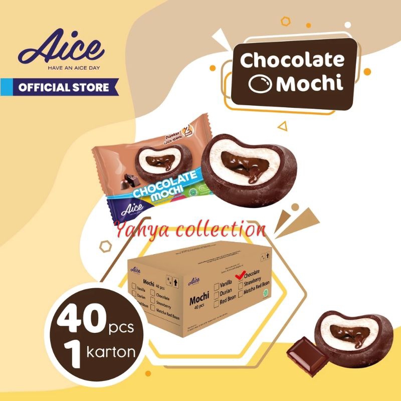 Aice mochi coklat 1 box isi 40pcs