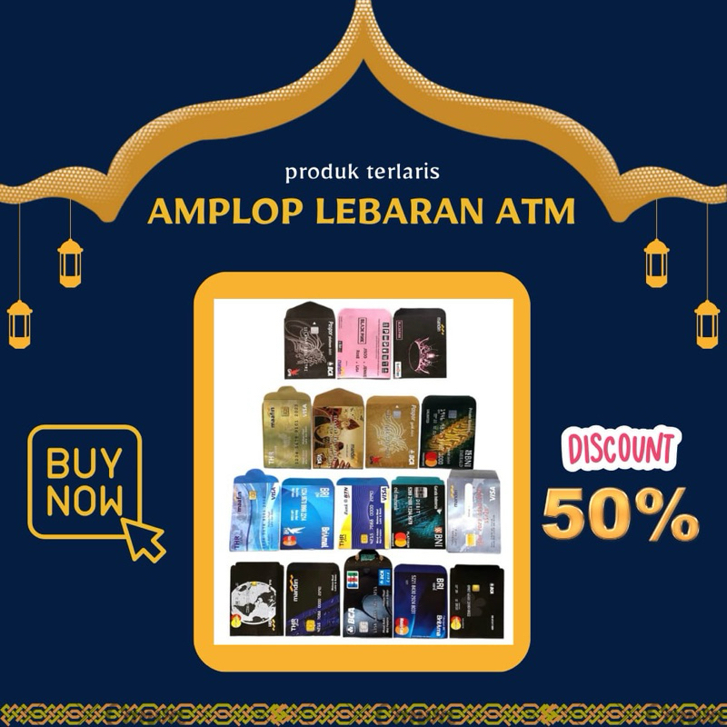 

(ISI 10) COD AMPLOP LEBARAN 2024 MOTIF ATM SIAP JUAL 1 PAC ( 1 PACK ISI 10) MEDIUM UK 7*12