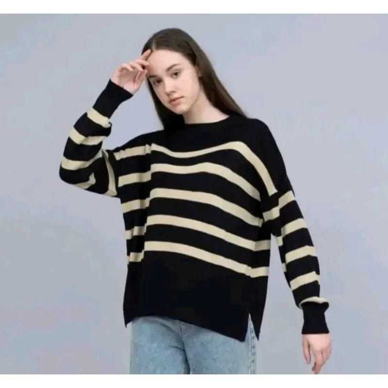 Maudy Sweater Rajut Premium Oversize / Baju Rajut Wanita korea