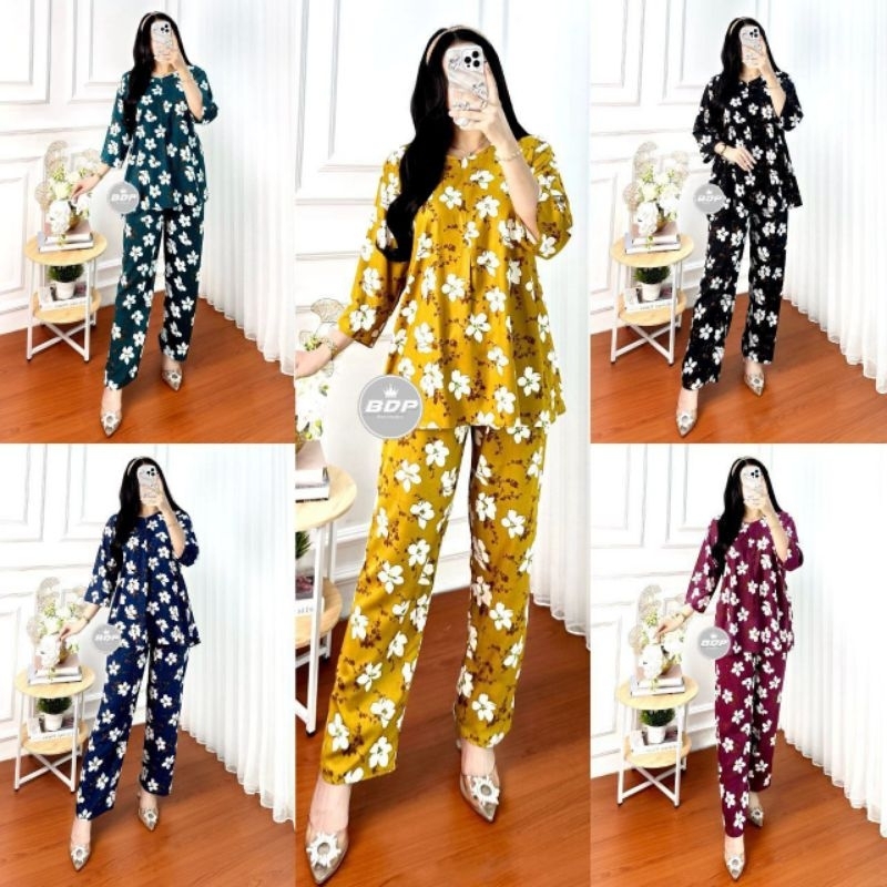 Batik set kekinian, Setelan Panjang Wanita,Batik Pekalongan