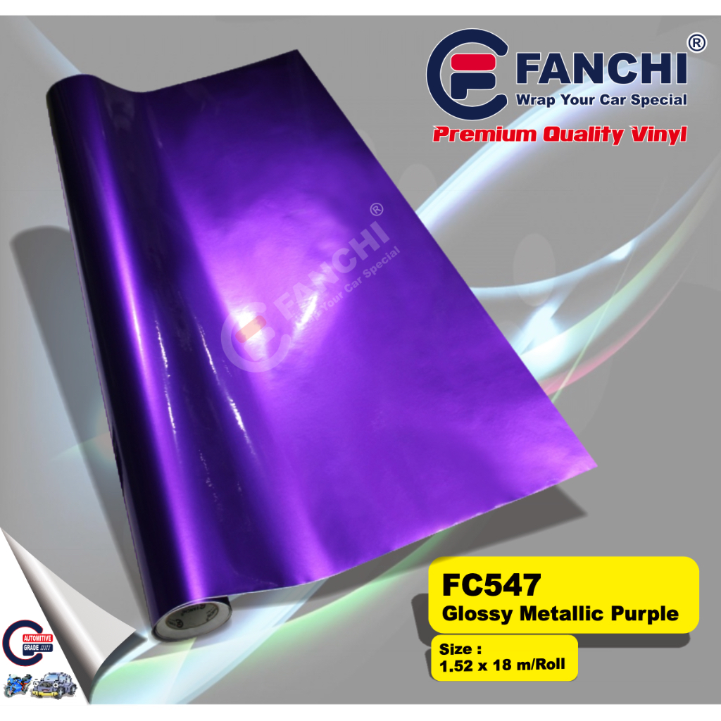 Stiker Skotlet Candy Metalik Gloss / Sticker Glossy Metallic FC 547 Fanchi 50 cm Warna Premium Purpl