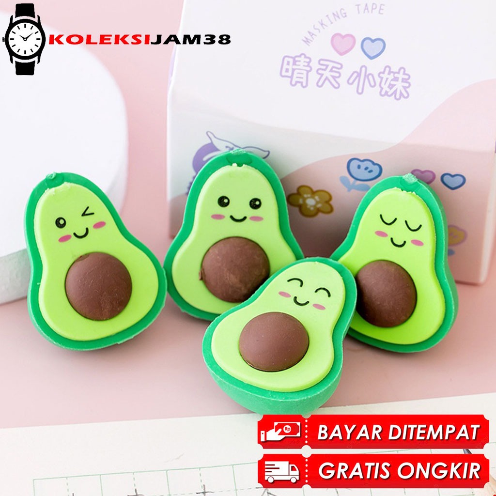 

BISA COD ! Penghapus Pensil Karakter Avocado Eraser Penghapus Lucu Alat Tulis Lucu Unik Bahan Berkualitas Import