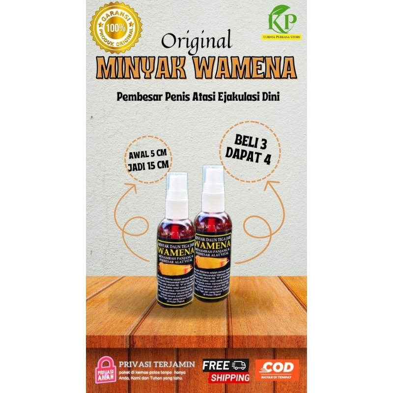 MINYAK WAMENA DAUN TIGA JARI ORIGINAL Pembesar Mr P Obat kuat pria tahan lama
