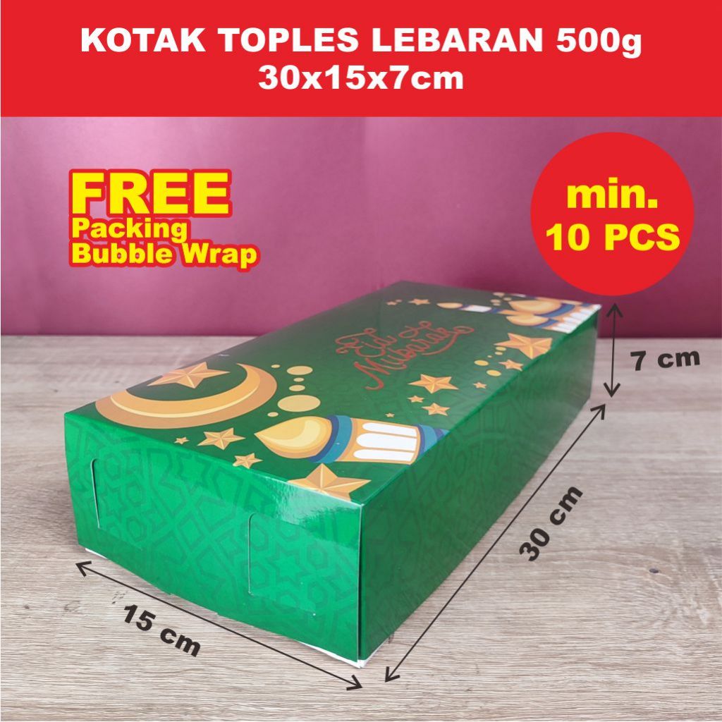 

Box Kotak Toples bulat Kue Kering Dus Hampers lebaran 500gr isi 2