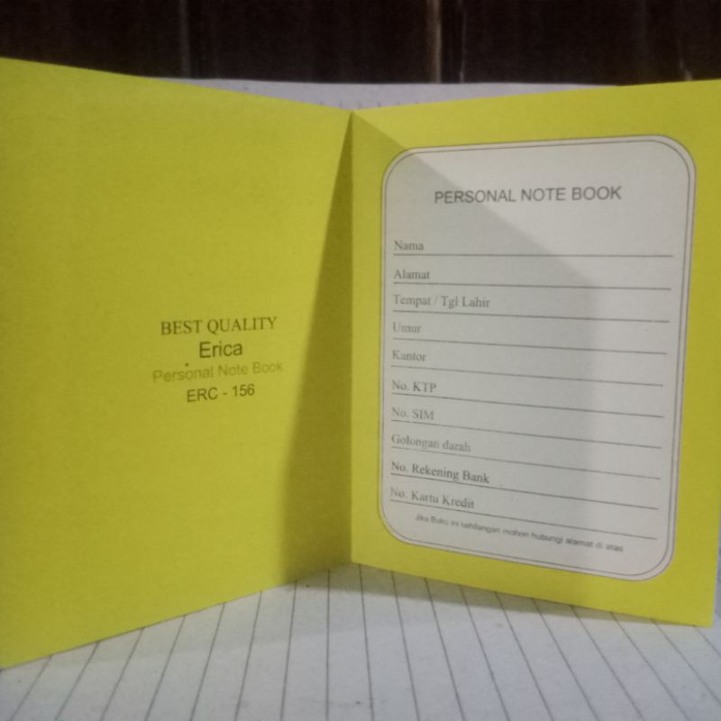

erica buku catatan 70 lembar