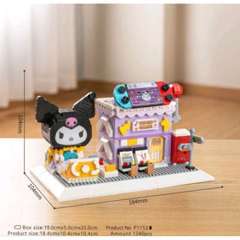 diy balok brick kuromi sanrio pen holder pensil stand block love gift