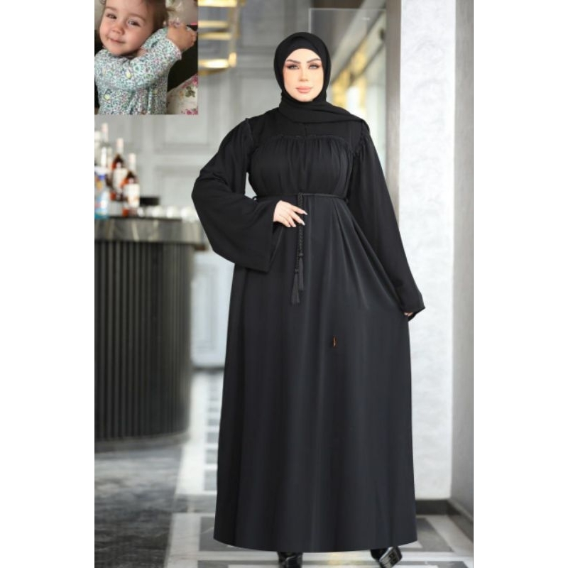 Abaya Arab Inner + Outer Bestsellers // Free Pashmina // abaya inport original.