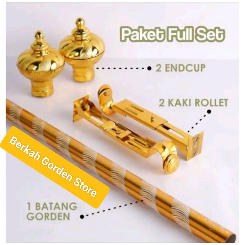 Tiang Gorden / Batang Horden Gold Full Set