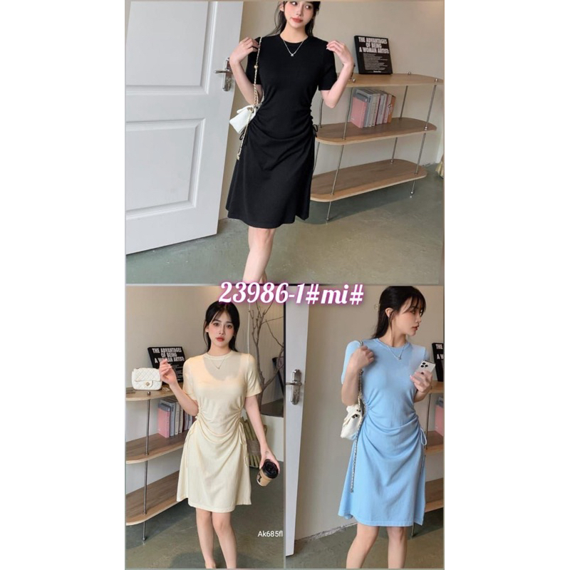Akas dress knit import wanita,dress polos knit import,dress sederhana,dress best seller import premi