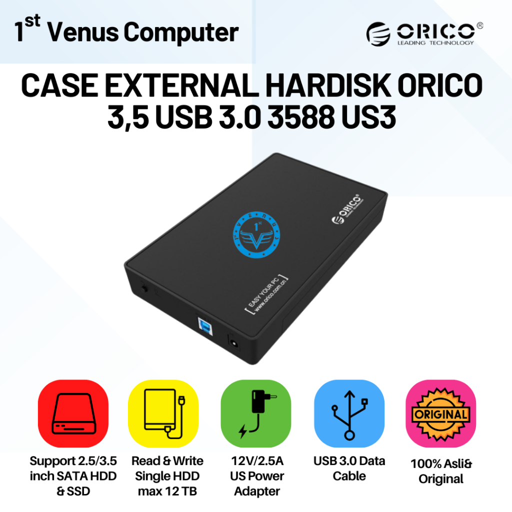 CASE EXTERNAL HARDISK ORICO 3,5 USB 3.0 3588US3 / CASING HARDISK ORICO / COM32-ORI