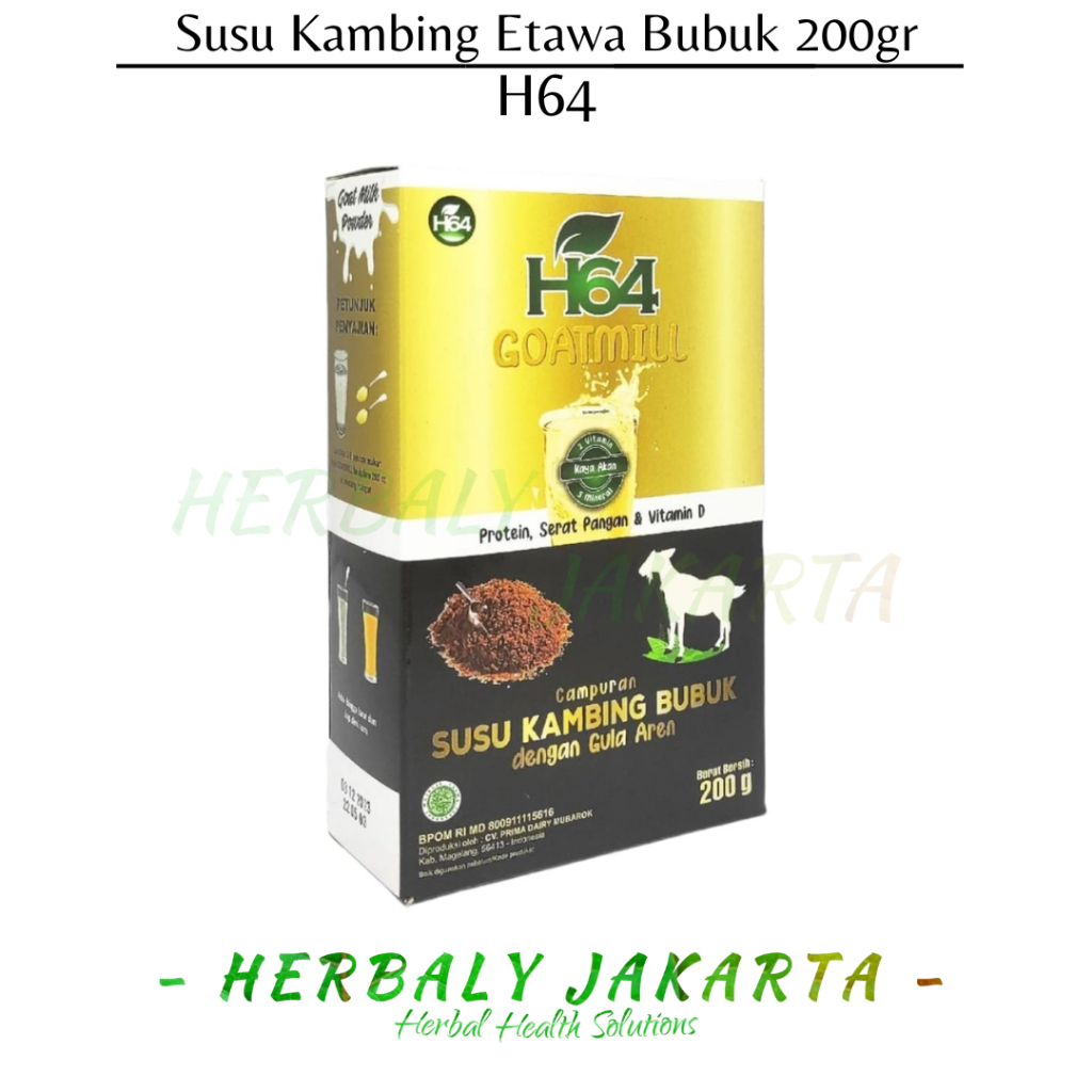 

GOATMILK H64 Susu Kambing Etawa Bubuk Plus Gula Aren Kemasan 200gr