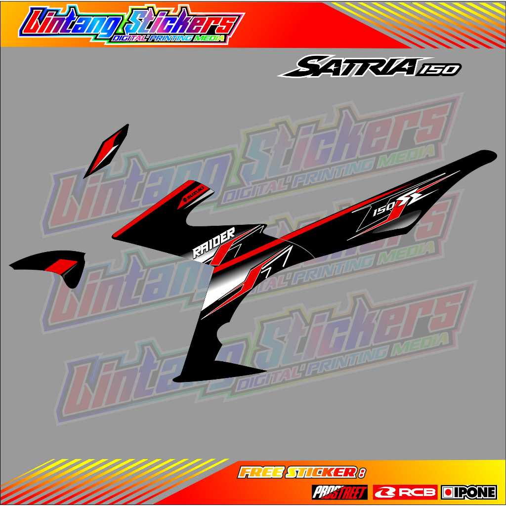 STRIPING VARIASI MOTOR SUZUKI SATRIA FU  / STIKER LIST MOTOR SATRIA FU