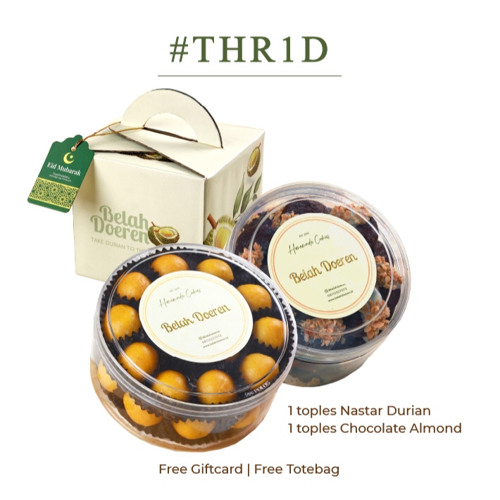 Classic Hampers Belah Doeren - THR 1D Durian Nastar & Chocolate Almond