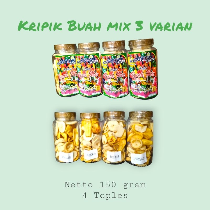 

KERIPIK BUAH MIX 3 VARIAN DAPAT 4 TOPLES