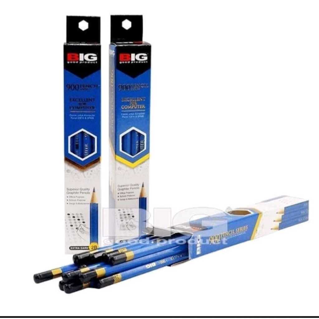 

( ISI 12 PCS ) PENSIL 2B BIG 900 - 911 PENSIL BIG SERIES EXCELLENT FOR COMPUTER